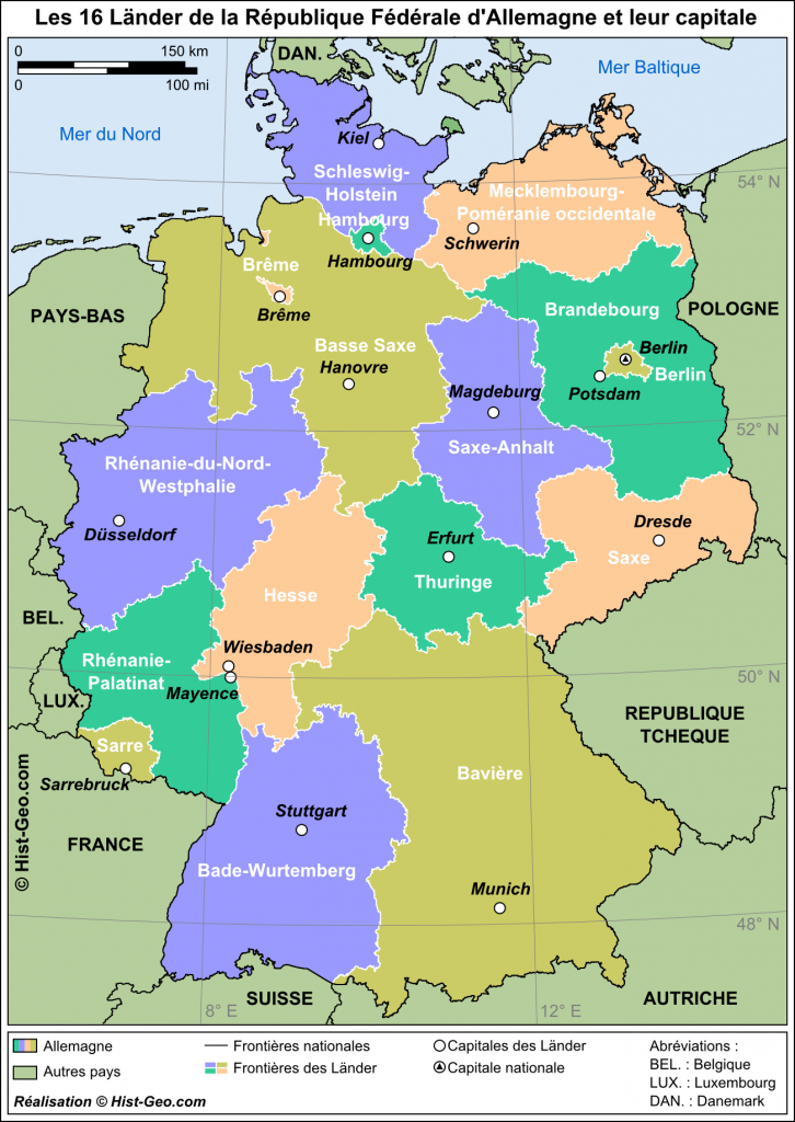carte des Bundesländer